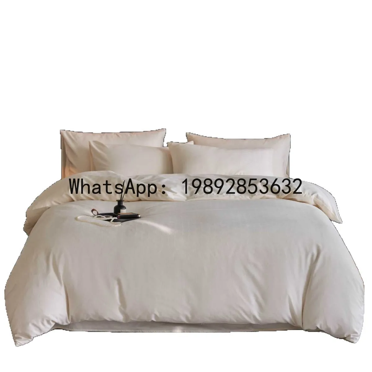 

PYJ 100S long-staple cotton cotton satin jacquard four-piece set high-end light luxury quilt cover mattress pure cotton