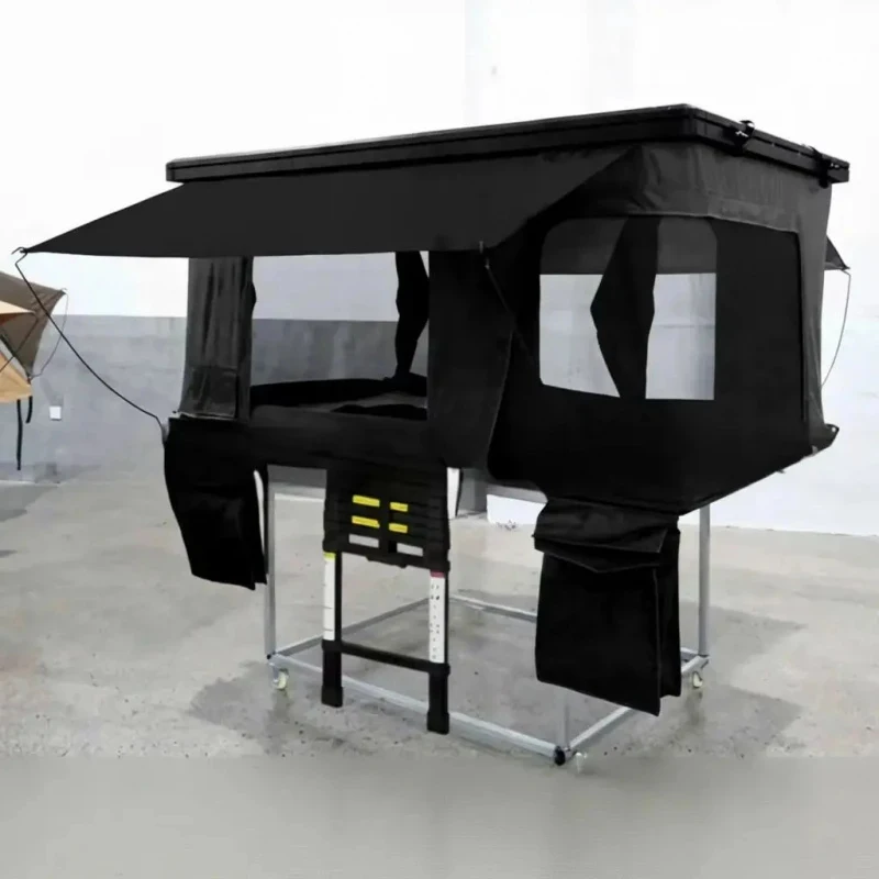

Outdoor Aluminum Hard Shell Roof Top Tent Four-season Single Layer Waterproof 2 Person Camping Equipment