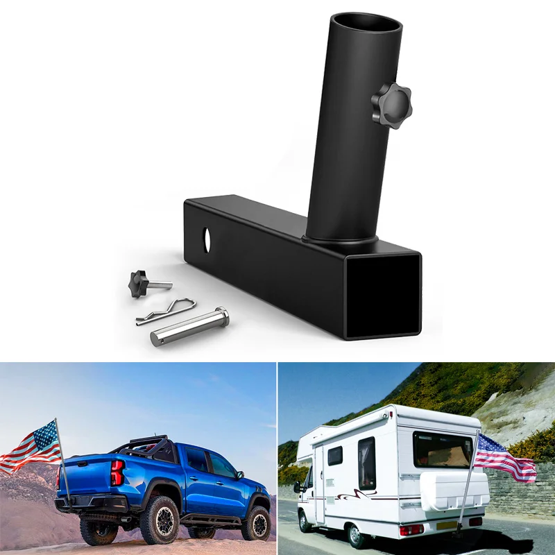 

Universal Flag Pole Holders Durable and Rust Hitch Mount Flagpole Holder Trailer Hold for JEEP Wrangler JK JL for SUV Truck RV