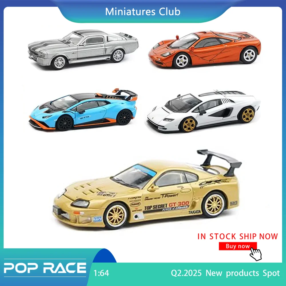 POP RACE 1:64 TOP SECRET GT300 SUPRA A80 Kazuhiko Nagata Premium Diecast Vehicle Model Ship Now