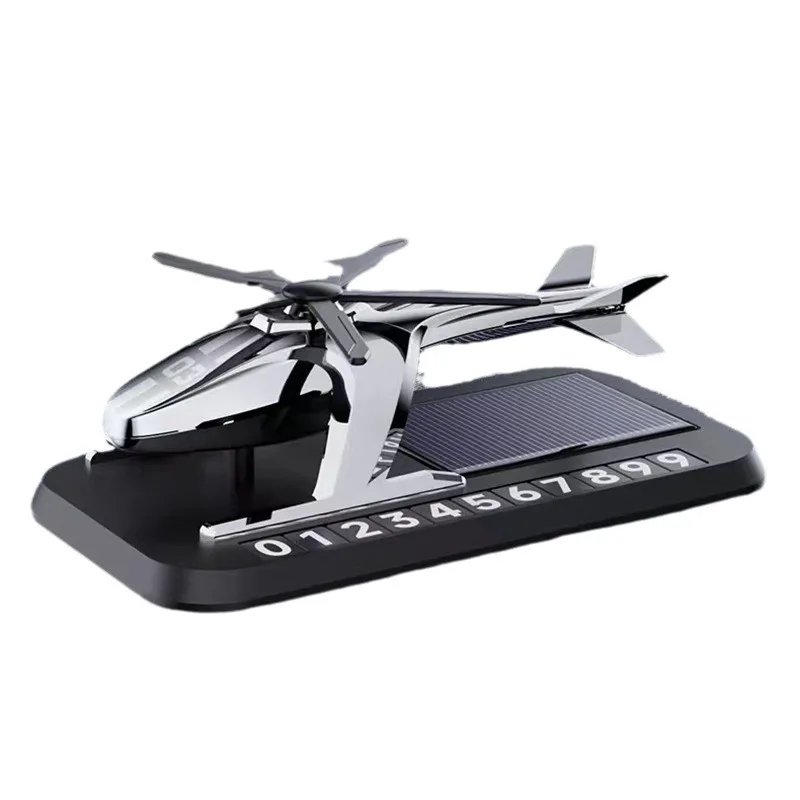 

Solar Car Air Freshener With Hidden Phone Plate Helicopter Styling Propeller Perfume Diffuser Auto Novelty Fragrance Accessories