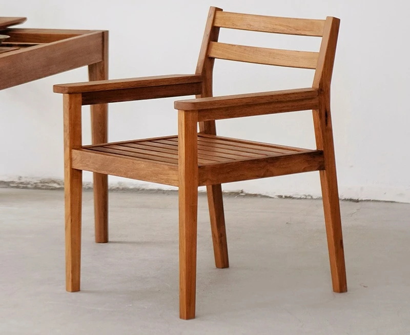 

Скандинавский стул из цельного дерева, одиночный стул для чайной комнаты, китайский Мьянма, тик, повседневный одиночный стул, рабочий стол, стул