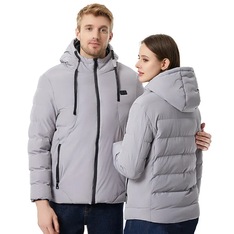 UHYTGF 6XL Big Size Jacket Men\'s Couple Hooded Smart Heating Winter Coat Male Casual Father Parka Overcoat Jaqueta Masculina 107