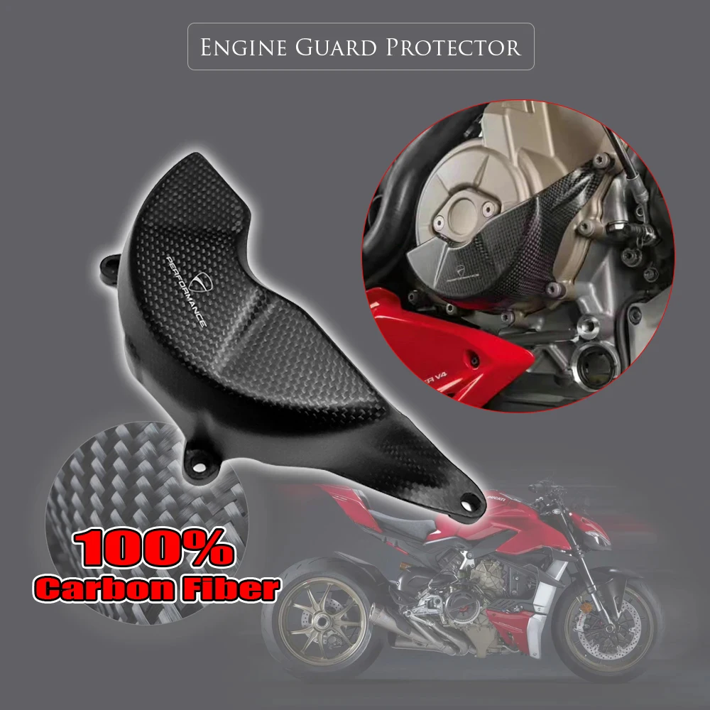 

Carbon Fiber for DUCATI STREETFIGHTER V4 V4S Panigale V4 V4R/S Motorcycle Engine Covers Fairing Cowling Panel Guard Protector