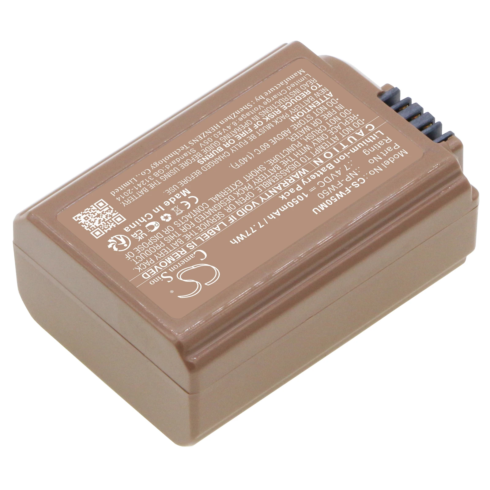 Li-ion Camera Battery for Sony, 7.4V, 1050mAh, Compatible Models: Alpha 33, Alpha 5000, ILCE-6000, NEX-3C,SLT-A37Y, SLT-A55VB