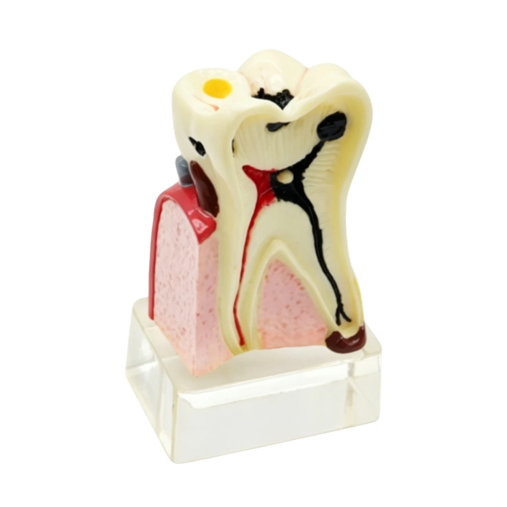 4X Enlarged Adult Molar Dental Pathology Model Crystal Base Caries Pulp Damage Restoration Demo for Dentist Student Patient Educ