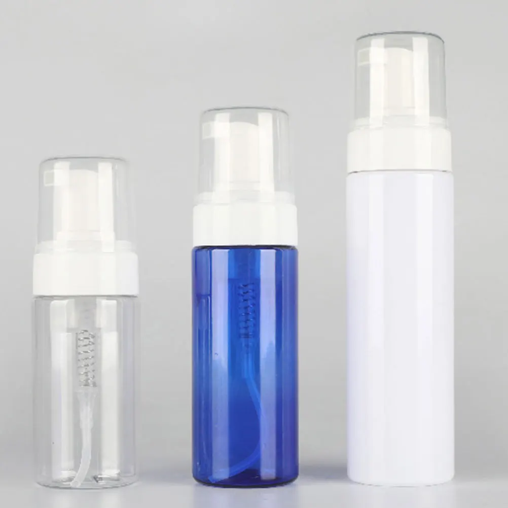 

6pcs 150Ml Foam Plastic Pump Bottle Refillable Dispenser Travel Portable Empty Bottle For Shampoo Body Wash Blue
