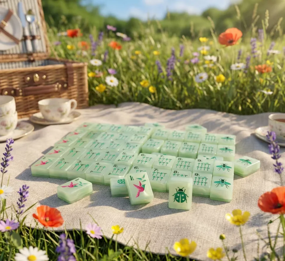 American Mahjong Tiles Only 160 Pieces Garden Glow Artisan Hand Painted Mahjong Tiles Professional Club Quality