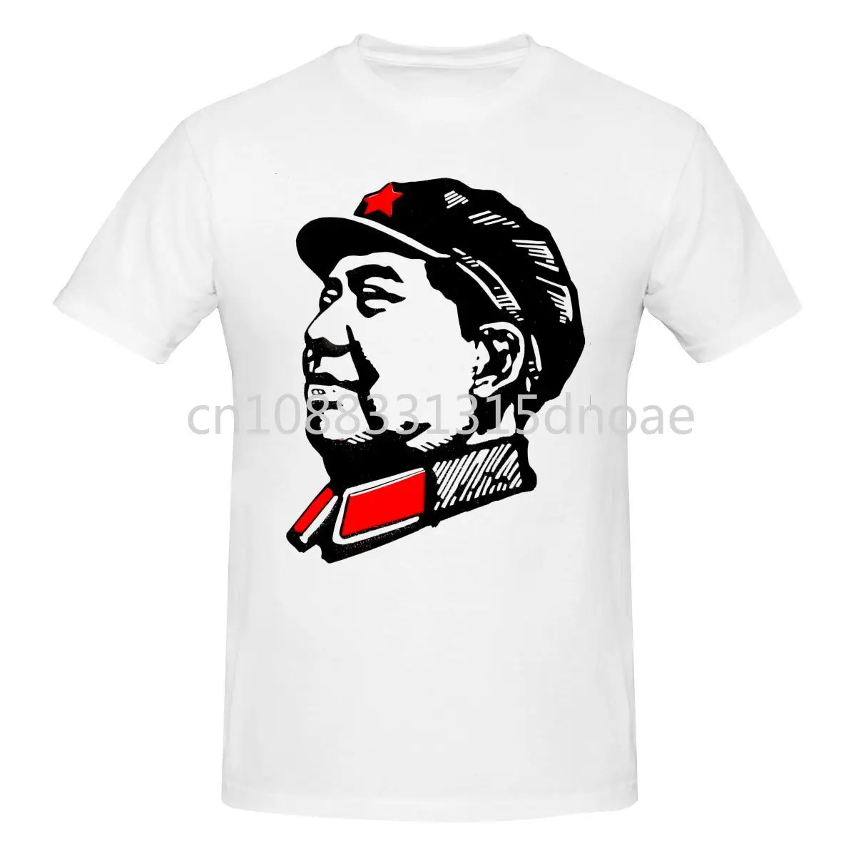 Mao Zedong T-shirt Men Print Round Neck T-shirt Summer Fashion Short Sleeve Cotton T Shirt