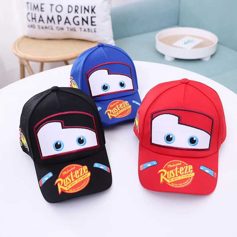 Lightning McQueen printemps, automne et été chapeau pour enfants voitures de dessin animé chapeau à visière protection solaire casquette de baseball décontractée cadeau