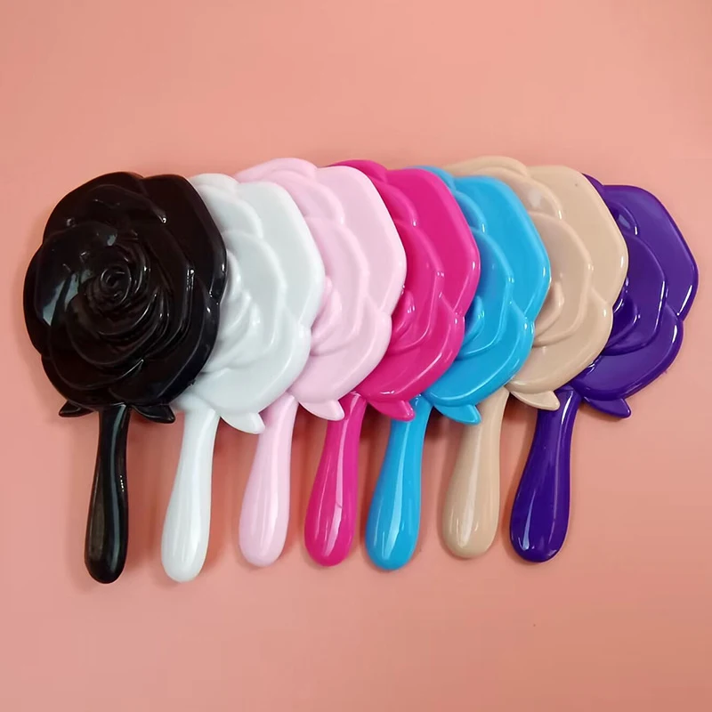 Handheld Vanity Mirror Vintage Rose Makeup Mirror Hand Mirror Pocket Mirror Makeup Vanity Cosmetic Compact Mirror for Women