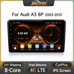 JIUYIN Wireless CarPlay Android Auto Radio for Audi A3 8P 2003 - 2013 Car Intelligent Systems 4G GPS Multimedia