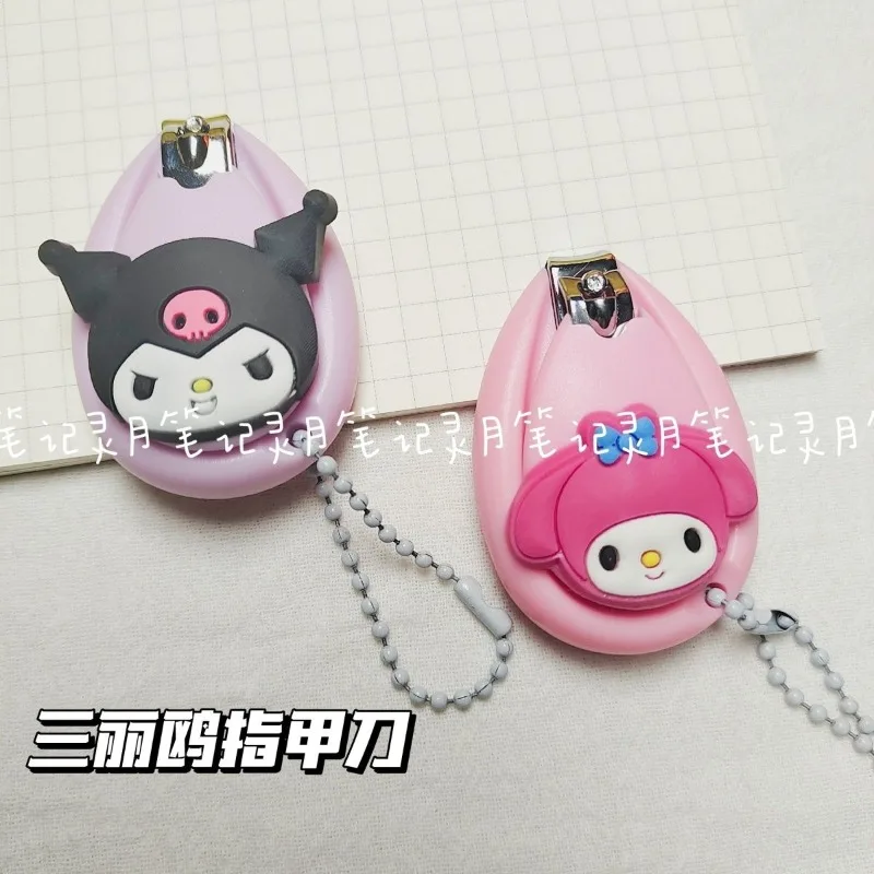 Kawaii Sanrio Anime Cartoon Cute Small Portable Small Nail Clipper Cinnamon Roll Melody Kuromi Purin Nail Clipper Manicure Tools