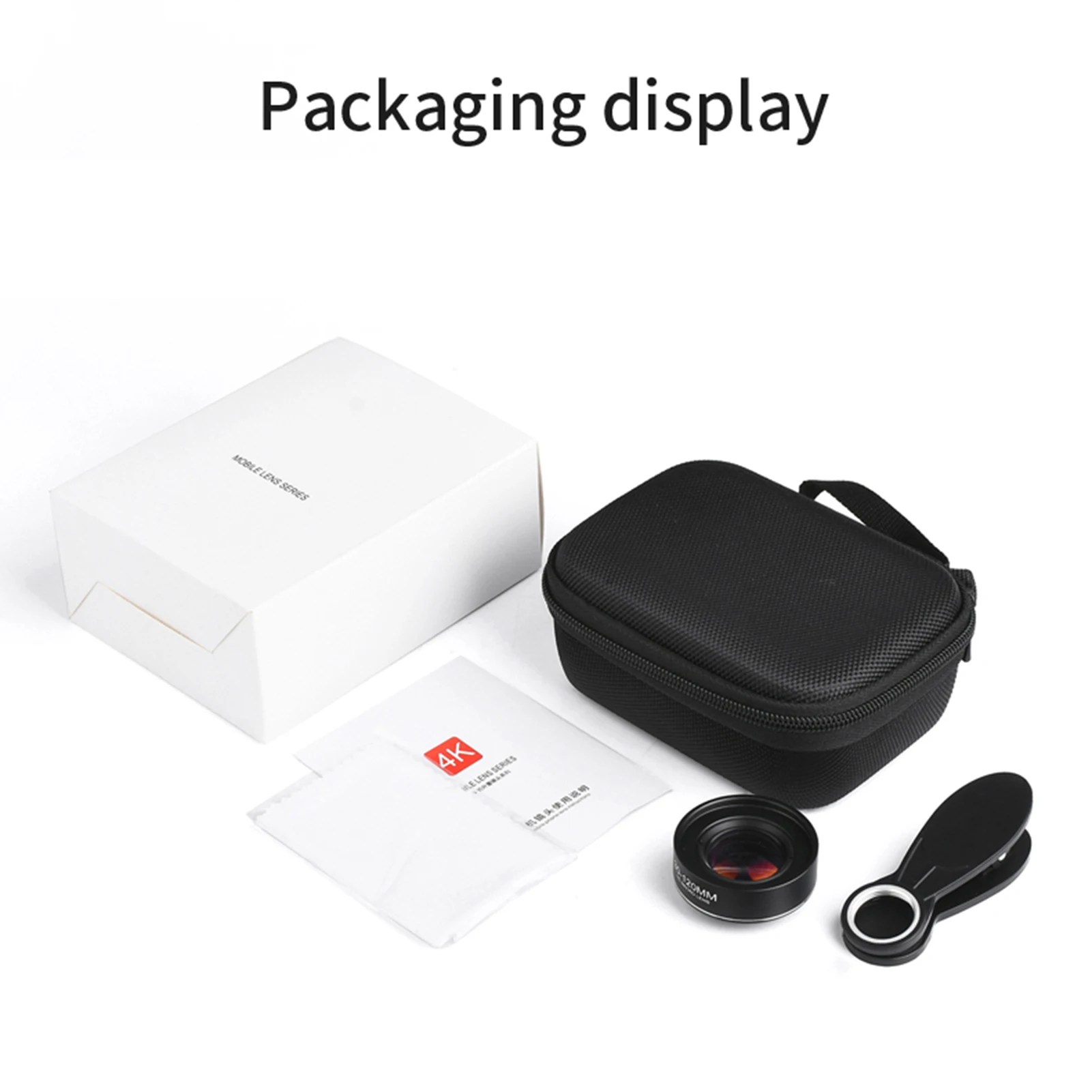 

Универсальный макрообъектив для мобильного телефона 30 мм-120 мм, объектив для камеры смартфона без искажений с чистящей тканью, замена коробки для хранения