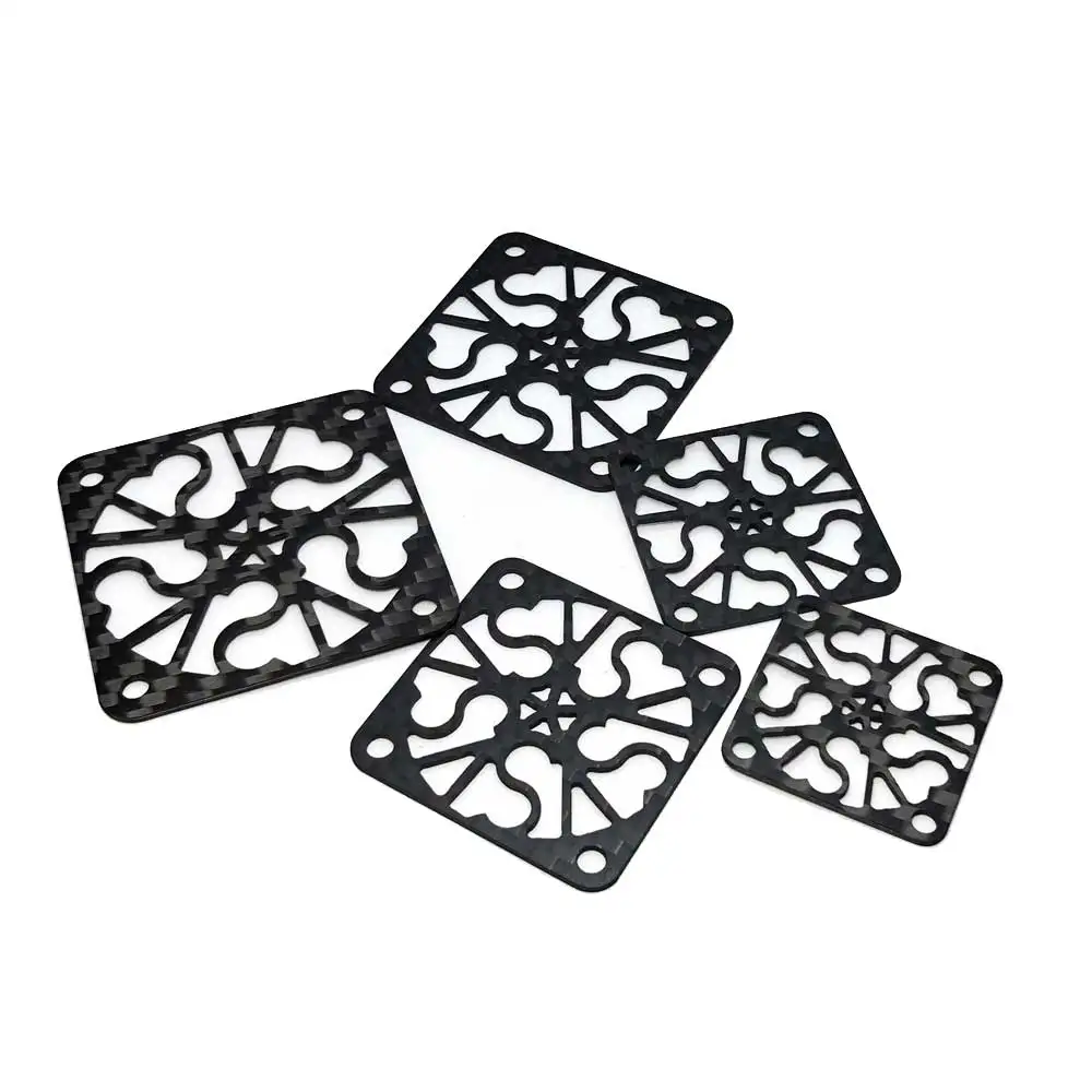 YSIDO Cooling Fan Cover 30mm 35mm 40mm 45mm 50mm Carbon Fibre Protective Board for ARRMA TRAXXAS AXIAL Hobbywing EZRUN RC Car