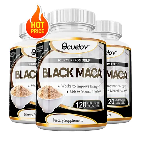 Black Maca Extract 1000mg – Organic Peruvian Maca Supplement, High Potency Energy, Mood & Performance Support, Vegan, Non-GMO
