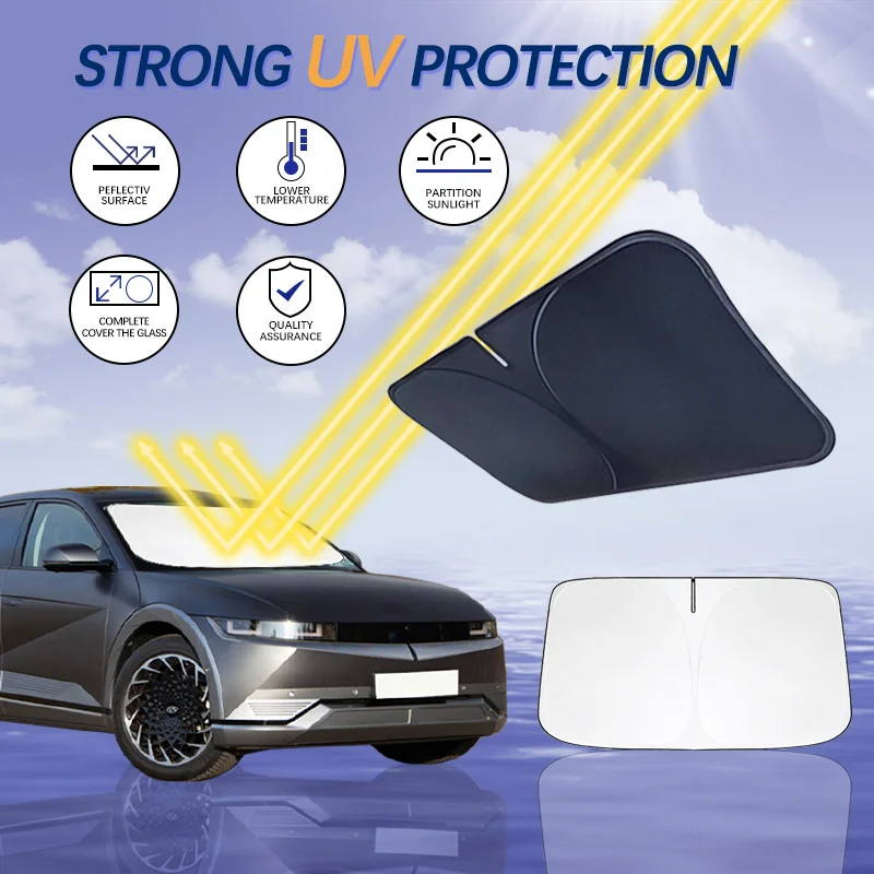 

Car Sun Visor Front Windshield Sunshade Heat Insulation Summer Auto Accessories For Hyundai Ioniq5 N Line i10 i20 i30