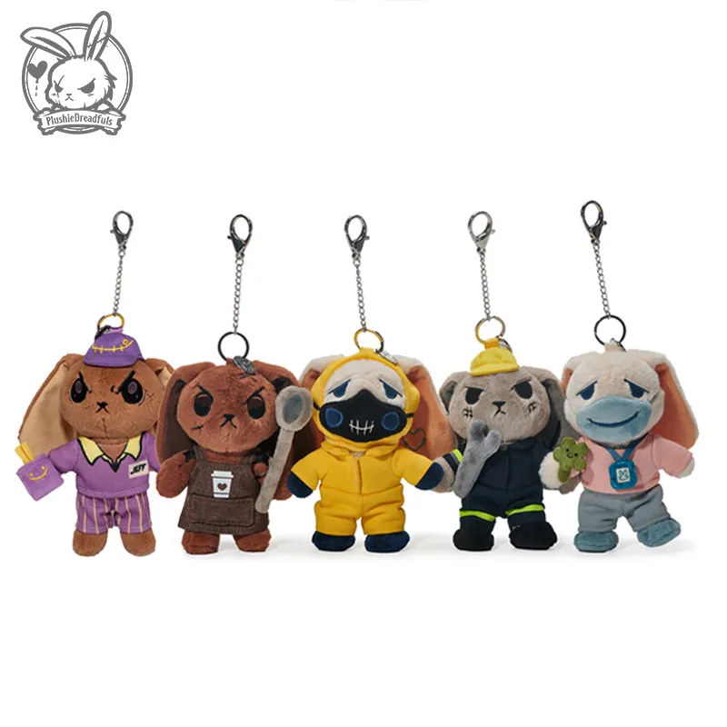 Plushie Dreadfuls Original Design Plush Rabbit Bag Charm Stuffed Themed Plush Doll Soft Collectible Trendy Toy Decoration Gift