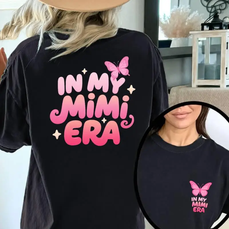 

"In My Mimi Era T-Shirt for Women | Funny Grandma Graphic Tee | Butterfly Lover Gift | Retro Aesthetic Top"
