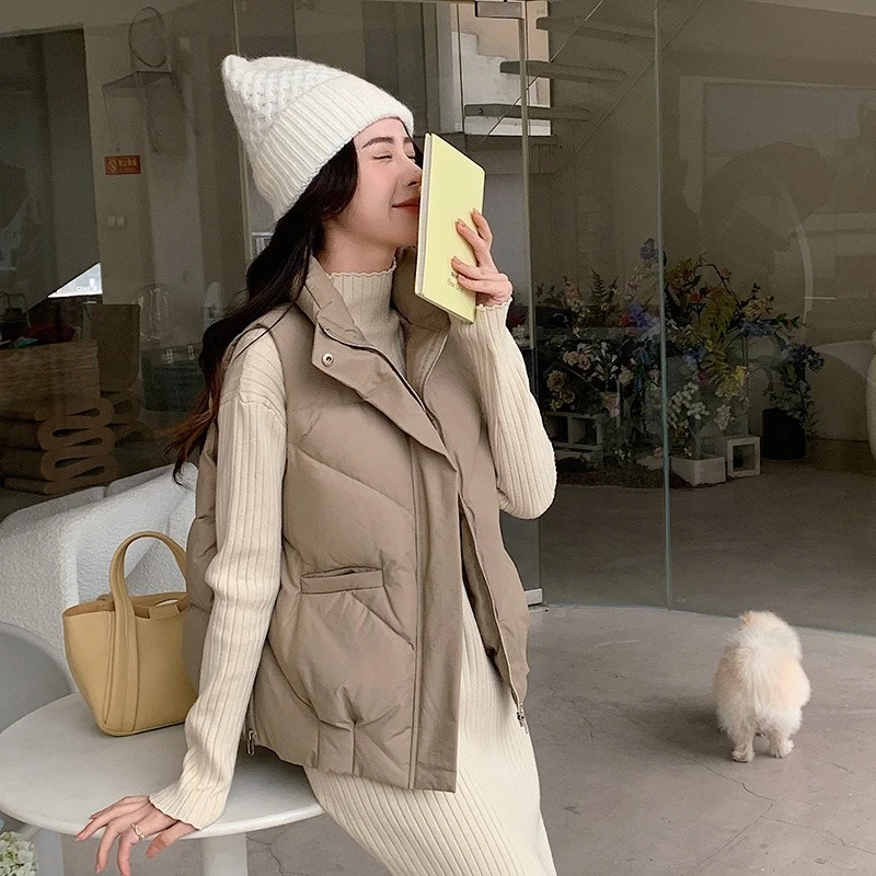 

Down Cotton Vest Women's Winter Short 2025 Autumn Winter Loose Outer Coat Jacket Casual Warm Parkas Tide Fashion High Street