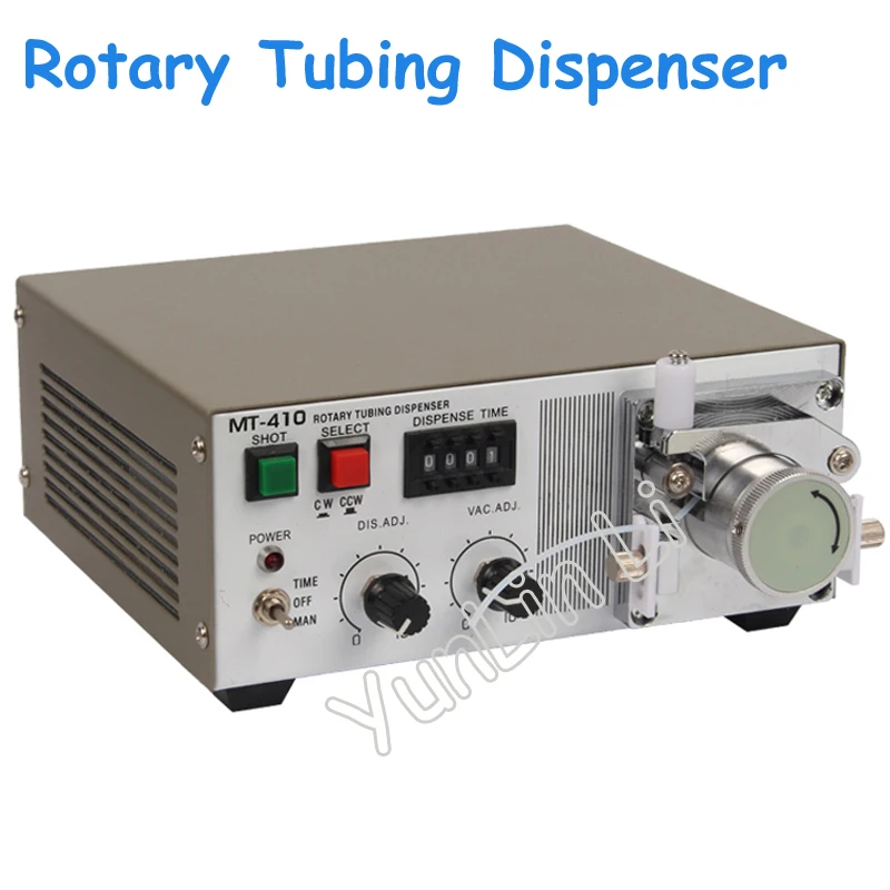 Rotary Tubing Dispenser Peristaltic Glue Dispenser with Suction Function Glue Dispenser Liquid Dispensing Machine MT-410