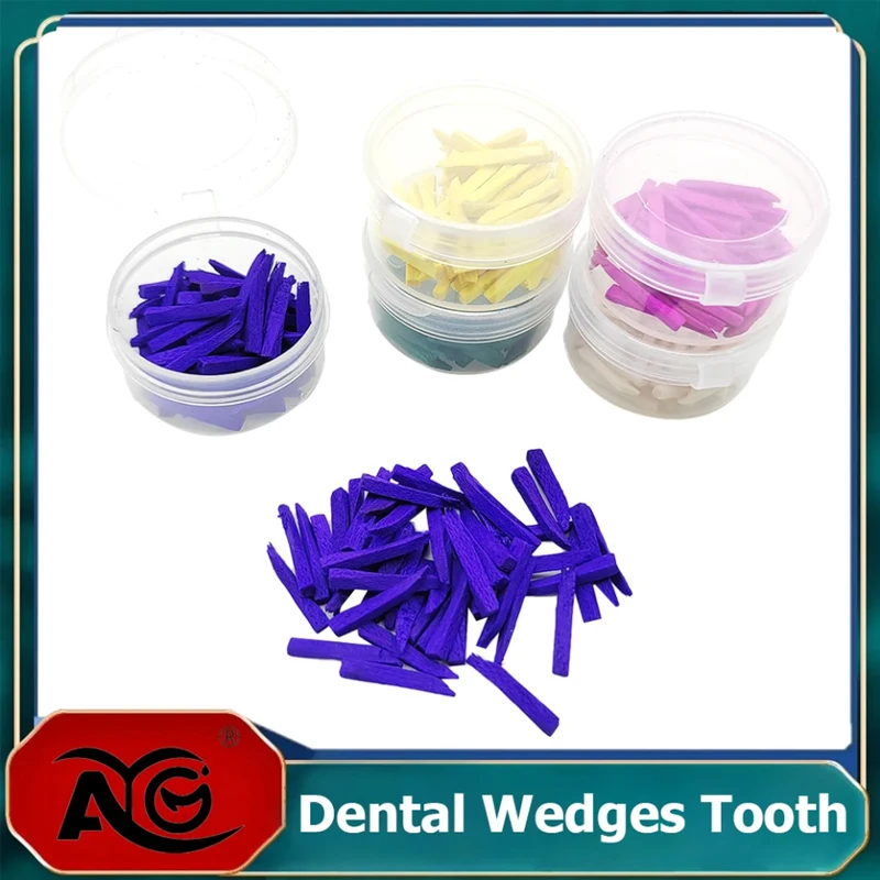 

AG 50Box Disposable Dental Wedges Medical Plastic Arc Concave Design Diastema Wedges With End Circular Hole Dentist Care Tool
