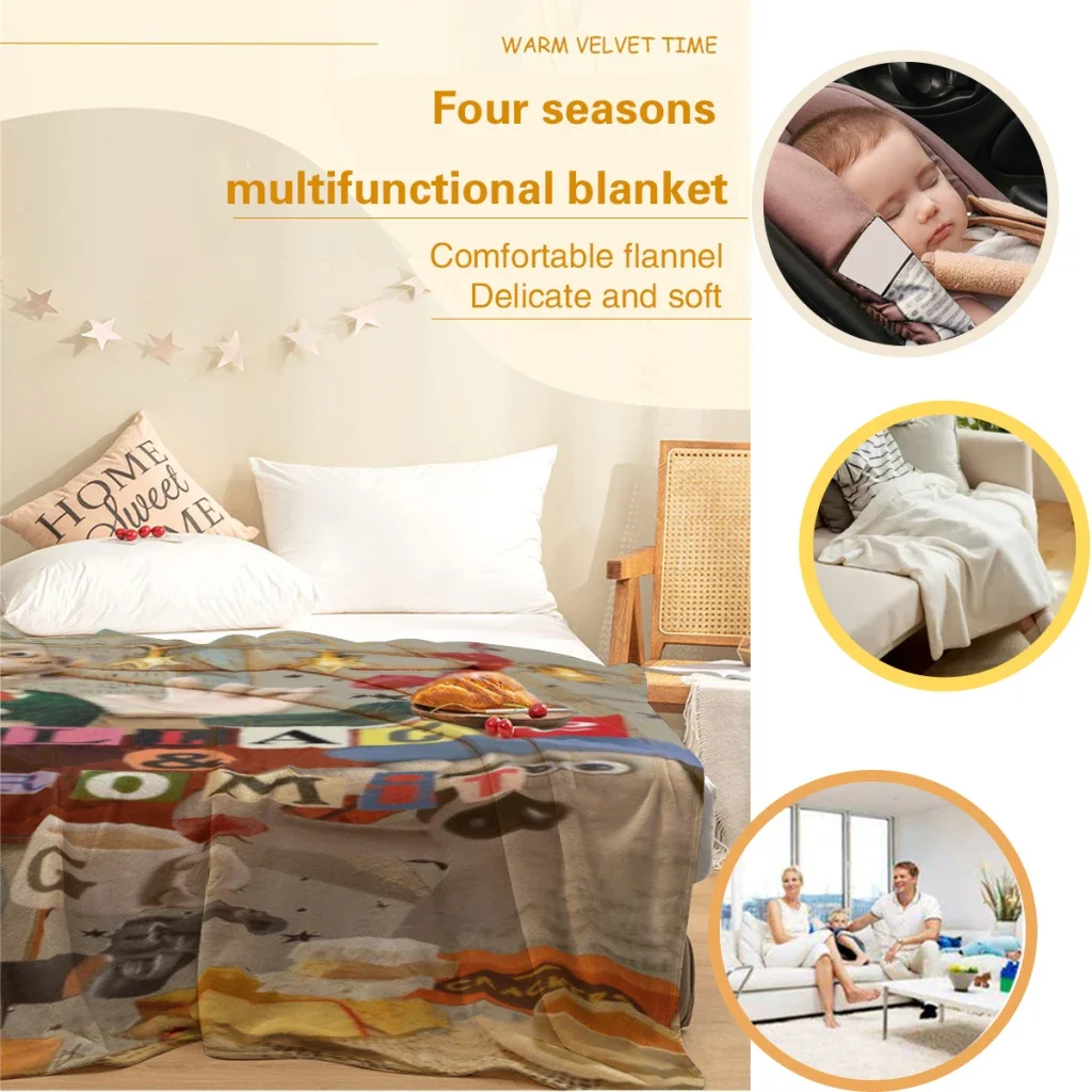 جروميت-بطانية مريحة من الفانيلا ، بطانيات رمي ناعمة ، منزل دافئ وديكور ، لحاف