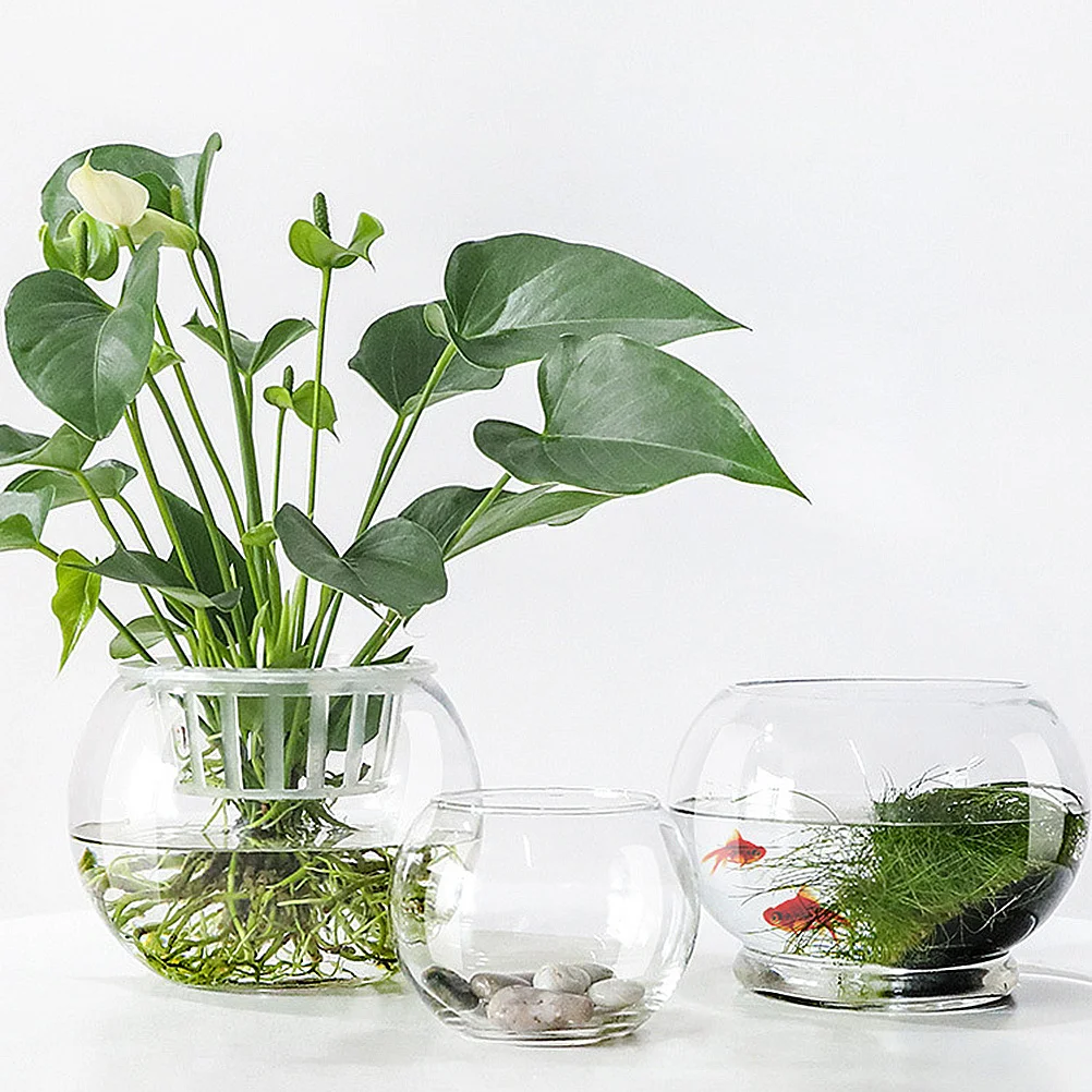 

Lotus Flower Bowl Vase Plant Propagation Jars Small Hydroponic Indoor Pots Glass Terrarium Container Water Planter