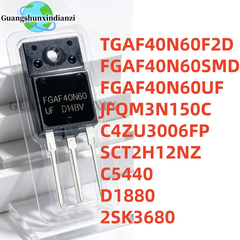 5PCS New TGAF40N60F2D FGAF40N60UF JFQM3N150C C4ZU3006FP SCT2H12NZ C5440 D1880 2SK3680 FGAF40N60SMD TO-3PF Best Quality In Stock