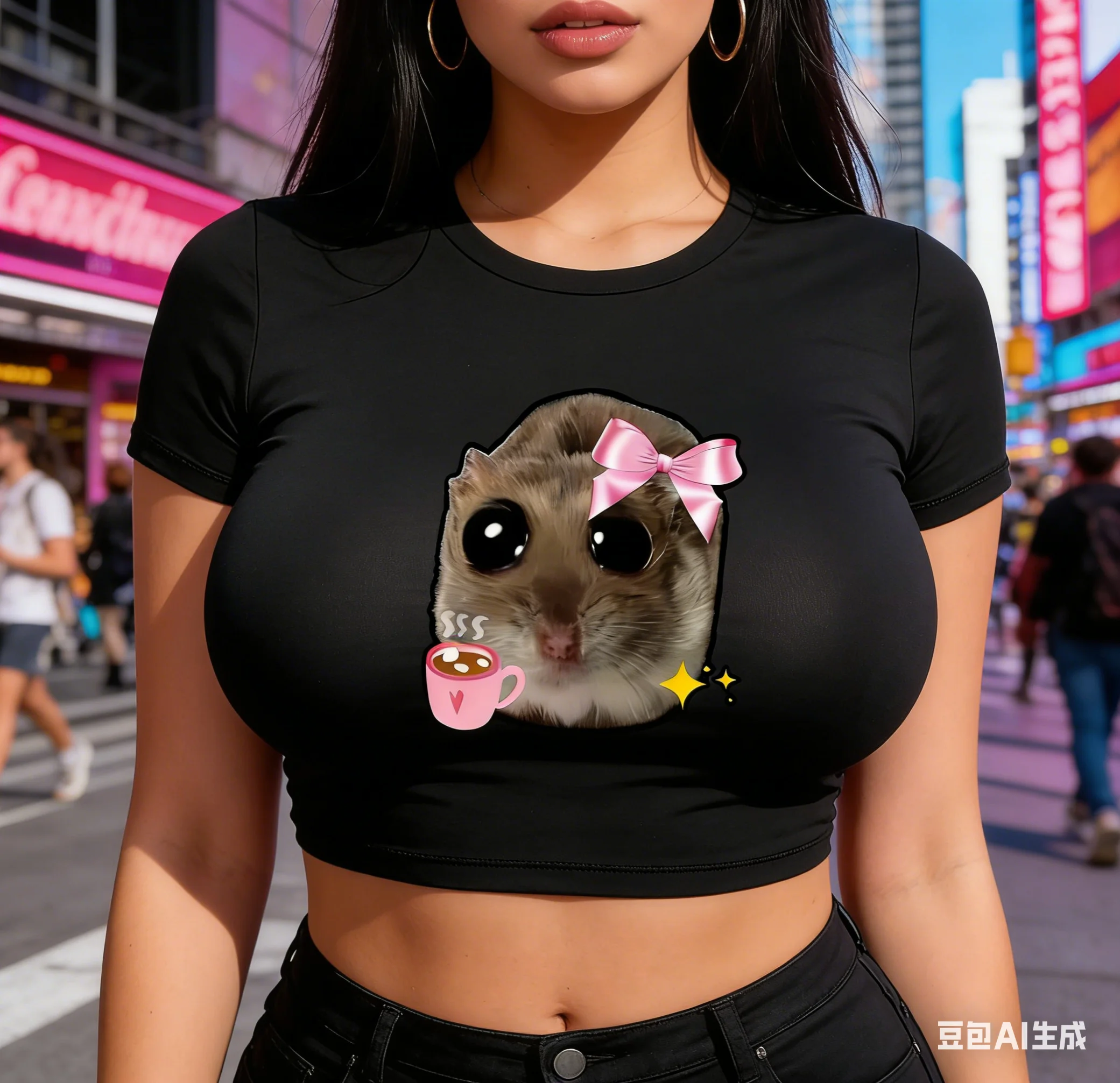 Have Another Day Another Slay Sad Hamster Print Pattern T Shirts Men/Women Harajuku Aesthetic Tshirt Vintage Unisex Streetwear