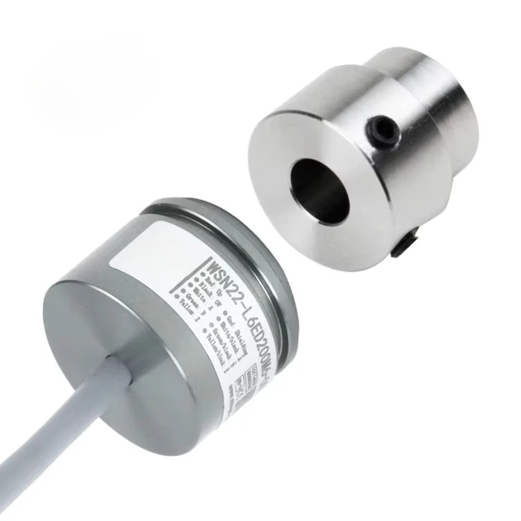 Hengxiang WSN22-L6ED200B6 Non-Bearing Incremental Magnetic Encoder (Blind Hole Shaft) IP67, Max 16384 PPR, 6mm Shaft Diameter