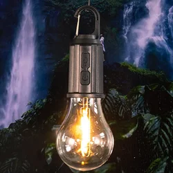 Portable Lighting Lantern Type C Charging Camping Lantern with Hook Portable Camping Light 600mAh Waterproof for Hiking Fishing