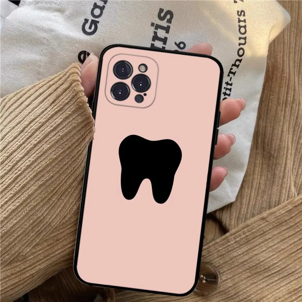 Tooth Pattern Phone Case For iPhone 15 14 11 12 13 Mini Pro XS Max Cover 6 7 8 Plus X XR SE 2020 Funda Shell