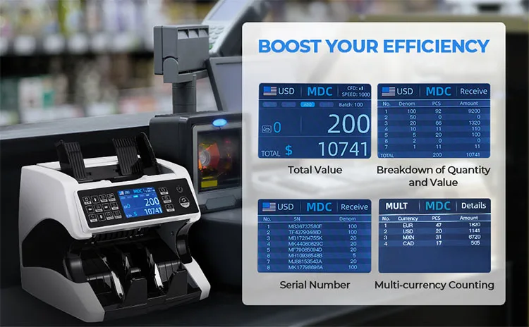 آلة عداد النقود للبيع آلة عداد فواتير النقود للأوراق النقدية Wincor للبيع، ed #6