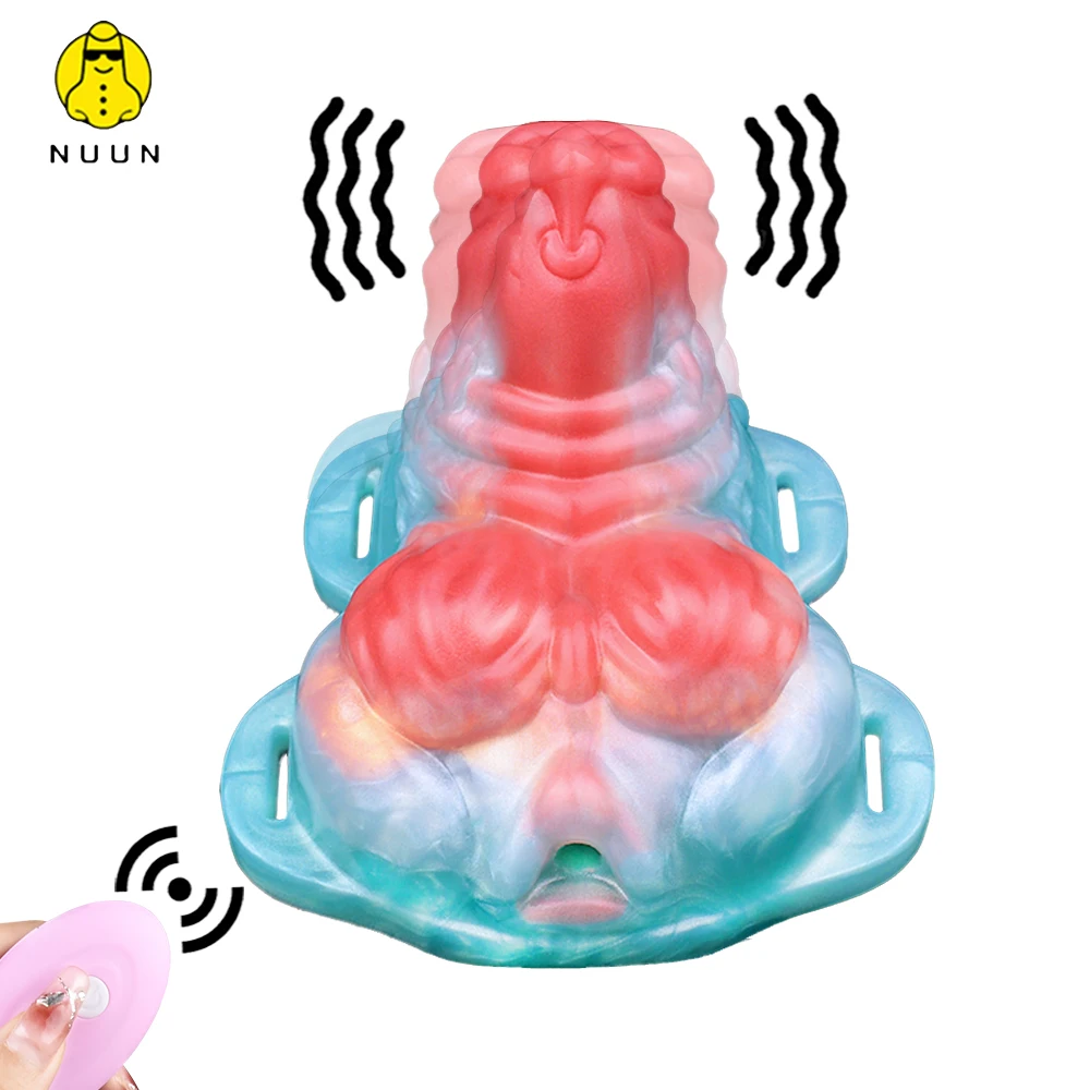 NUUN Realistic testicle Dildos Grinder Anus Clit Flrting Foreplay Remote Control Extreme Sexual Pleasure Sex Toy Liquid Silicone