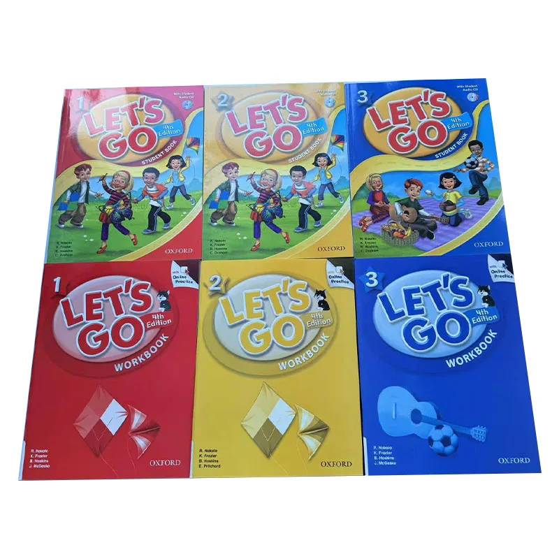 6 Books/set 1-3/4-6 Oxford Let's Go Student Book 4th Edition New Phonics and Reading Lessons To  Read Fluently ESL Books No CD