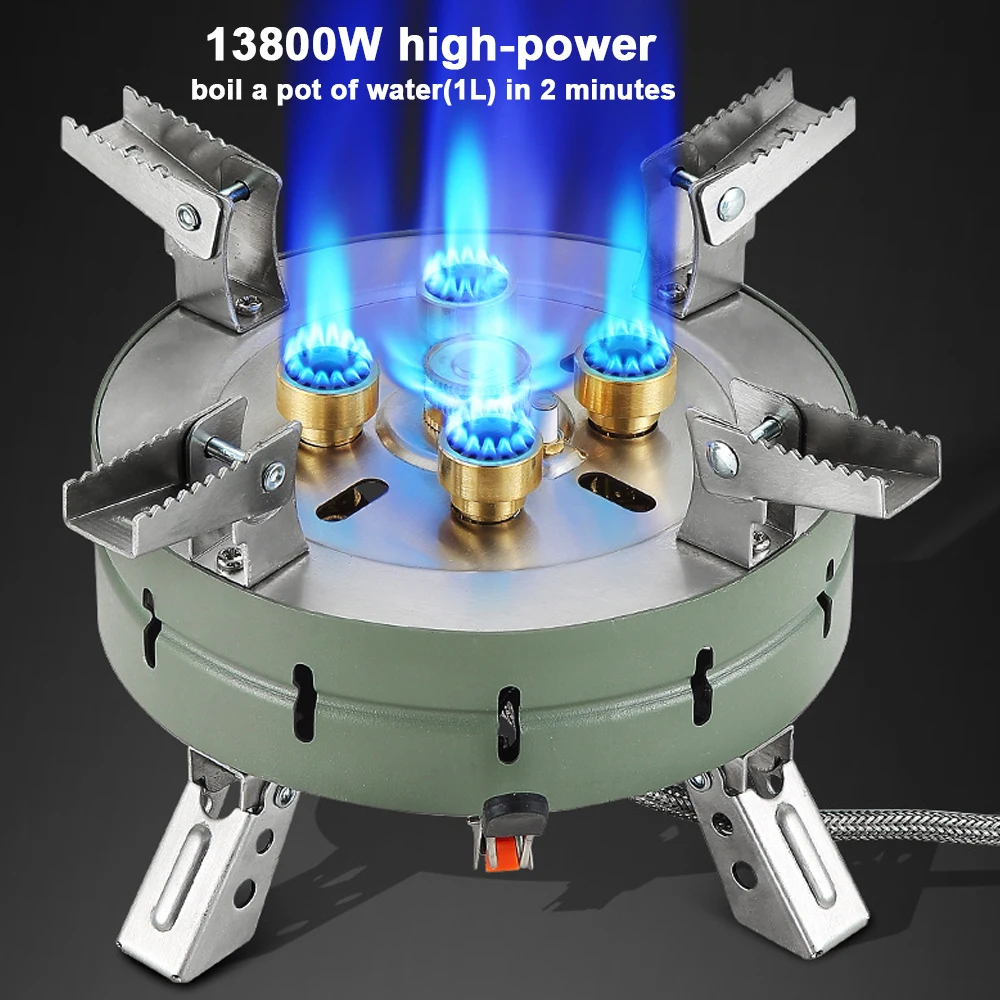 Outdoor Electronic Ignition Stoves Foldable Gasstove Adjustable Firepower Camping Hiking Furnace GasCooker Cartridge Furnace