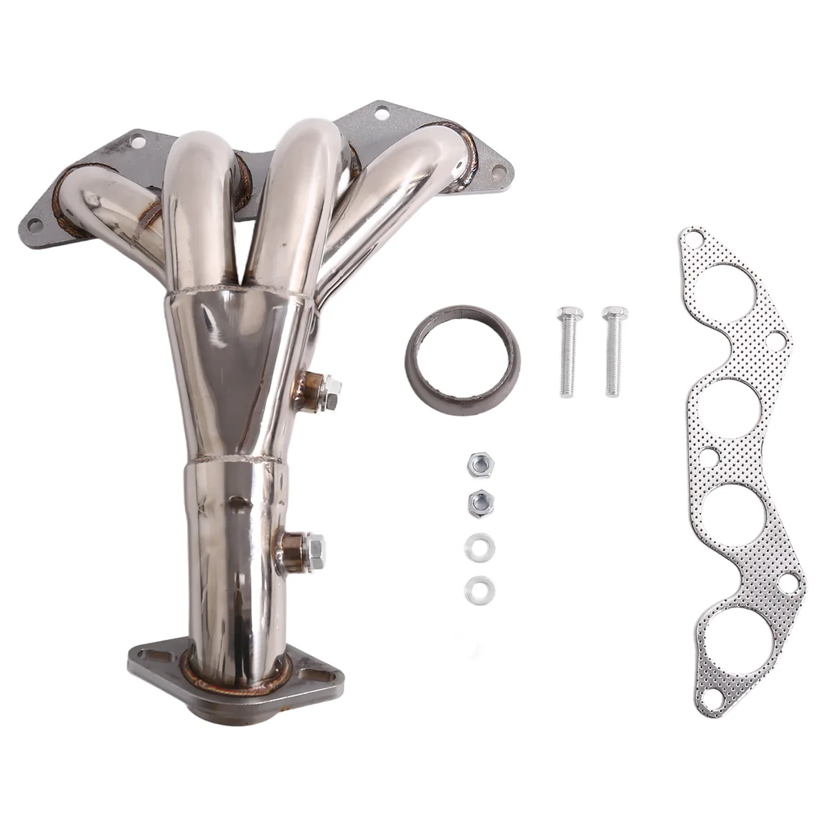 

Stainless Race Manifold Header Exhaust Manifold with Gasket for EX 2001-2005 1.7L SOHC D17AXQ