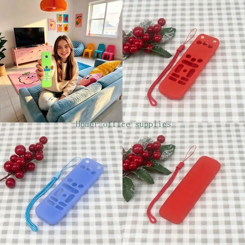 K43B Shockproof Remote Control Protector Sleeve Case For Onn 4K Professional/+ Hollowed Cutout And Comfortable Grip