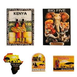 Africa Fridge Magnets Tanzania Kenya Zanzibar Kilimanjaro Refrigerator Stickers Home Decor Travelling Souvenirs