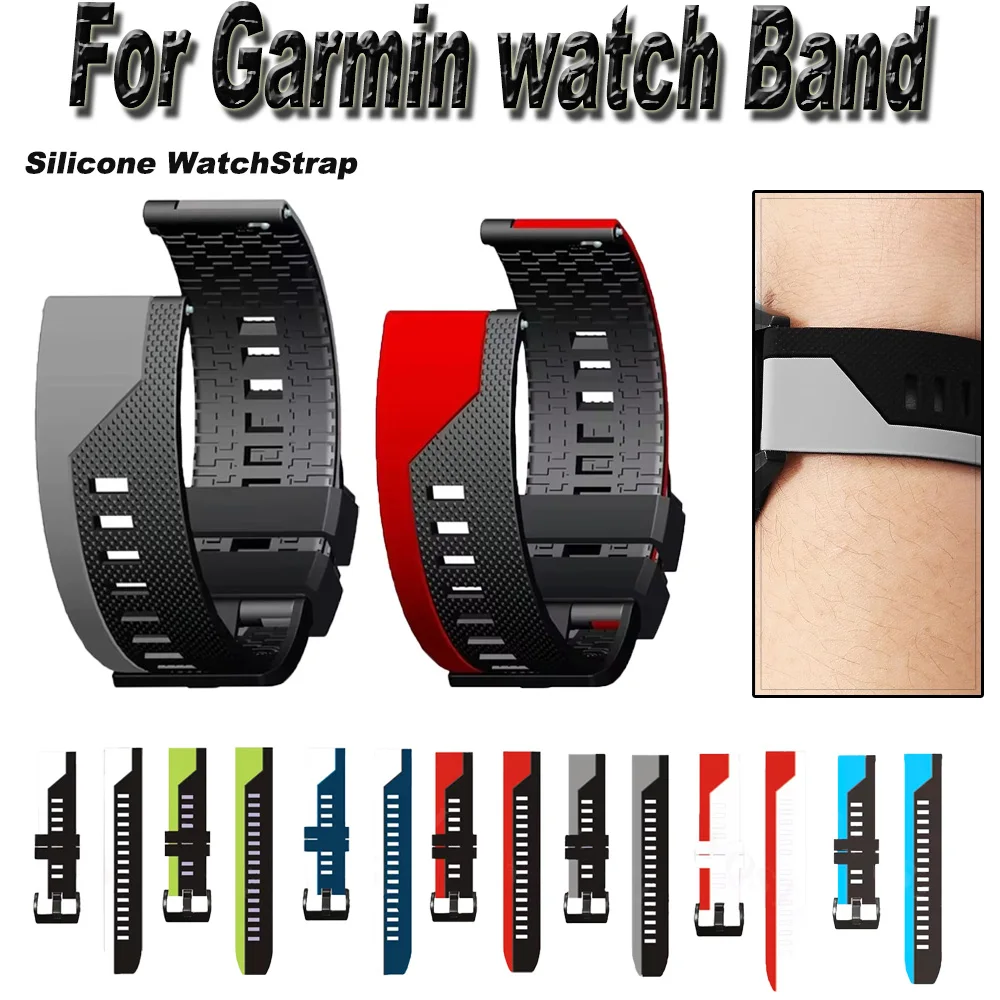 22 mm Silikon-Uhrenarmband für Garmin-Uhr Venu 3/4 45 mm Active Forerunner 745/265/255/570 47 mm. Atmungsaktives, wasserabweisendes Armband