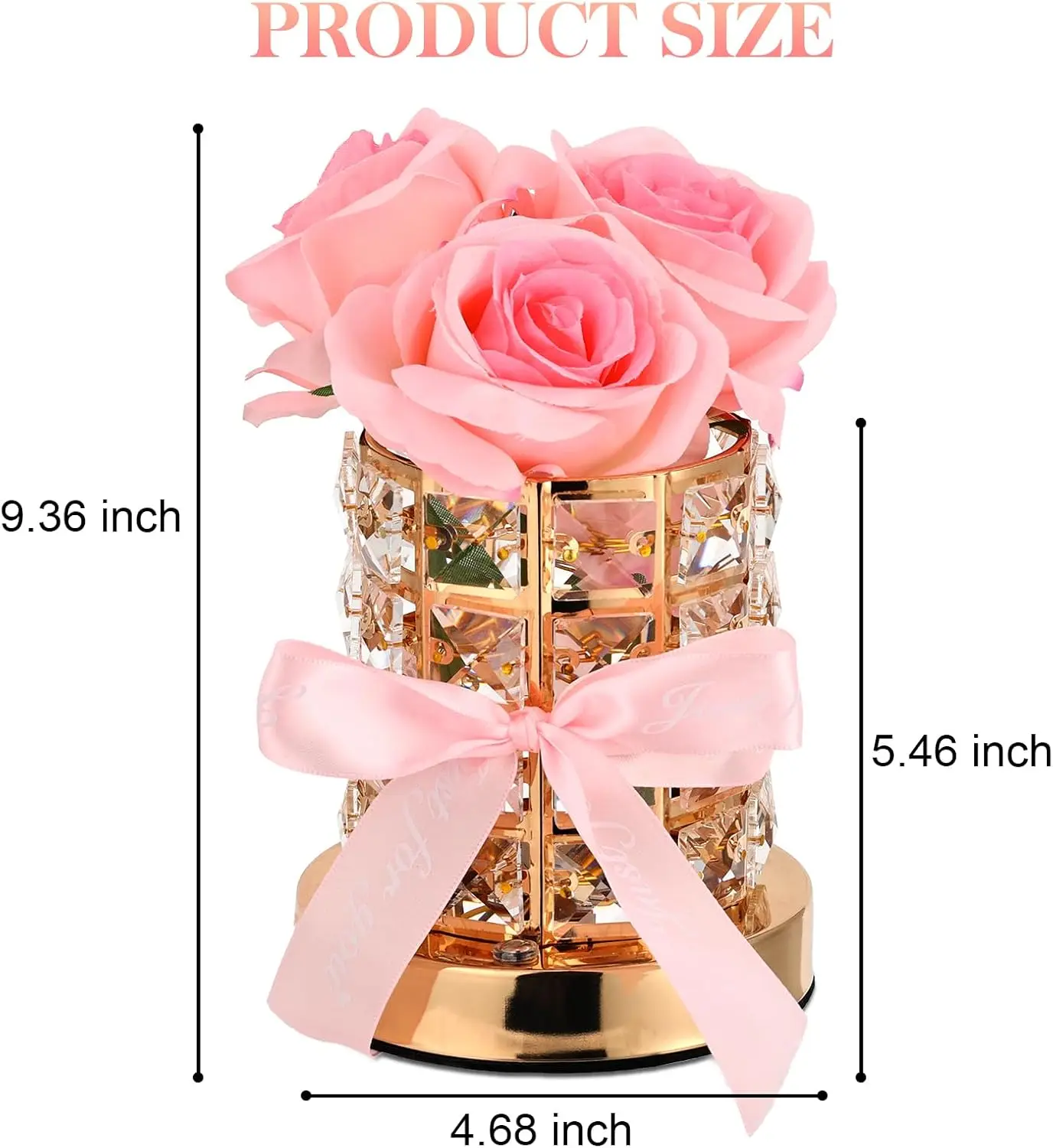 Regalo di San Valentino per la fidanzata Rosa eterna Luce a LED Fiore di cristallo Luce notturna Festa della mamma Bomboniere Regalo da damigella d'onore