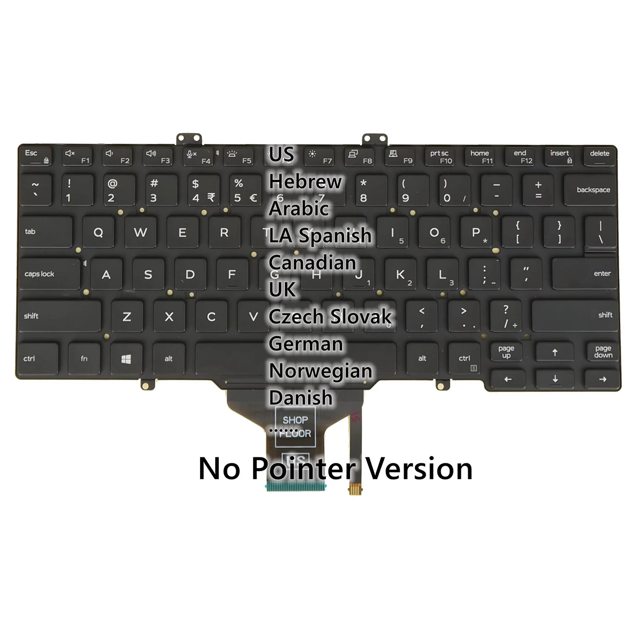

Keyboard for DELL 0V2RM9 0X99GR 0V5H1J 0V0WHP 0VWKCT 0RN86F 0PKM5D 0T1RHW 09C07N 0Y1F5W NSK-EWABC SN7282BL PK132EE1B00, 0GJXGM