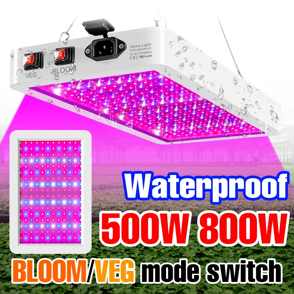 

800W Full Spectrum Plant Light LED Indoor Grow Lights 220V Greenhouse Tent Hydroponic Seeds Succulent Vegs Cultivation Lighting