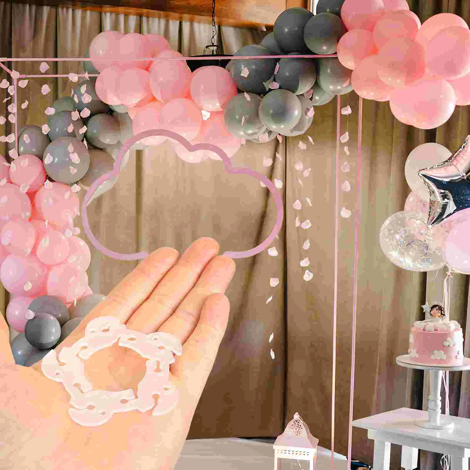 

100 Pcs Balloon Arch Clip Balloons Holder Wedding Rings Column Folder Connectors Clips Plastic Buckles Baby Party