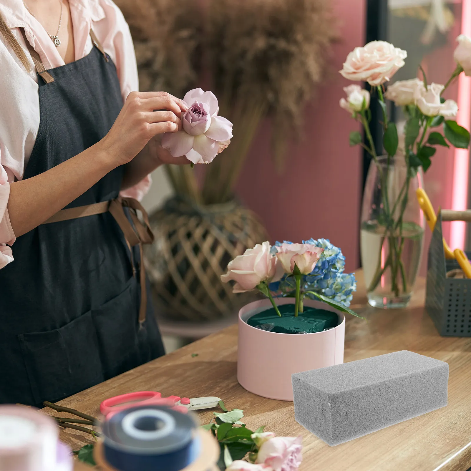 

5pcs Dried Flower Mud High Density Floral Foam Blocks For Diy Wedding Craft Supplies Plant Foam For Artificial Flowers Packaging