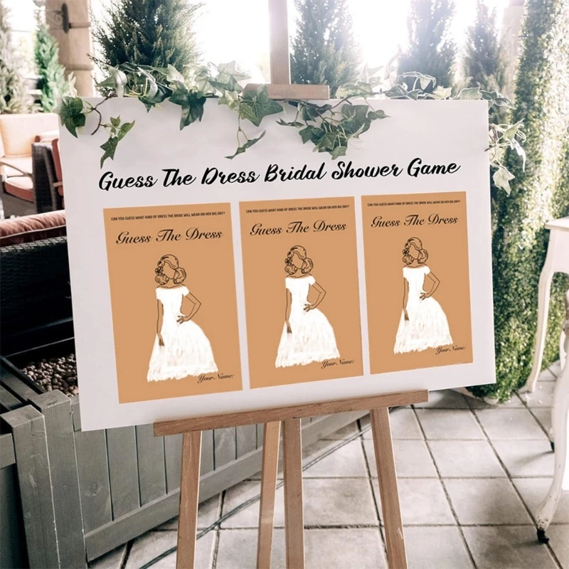 1 Juego adivina vestido, juegos despedida soltera, suministros para fiesta boda para invitados