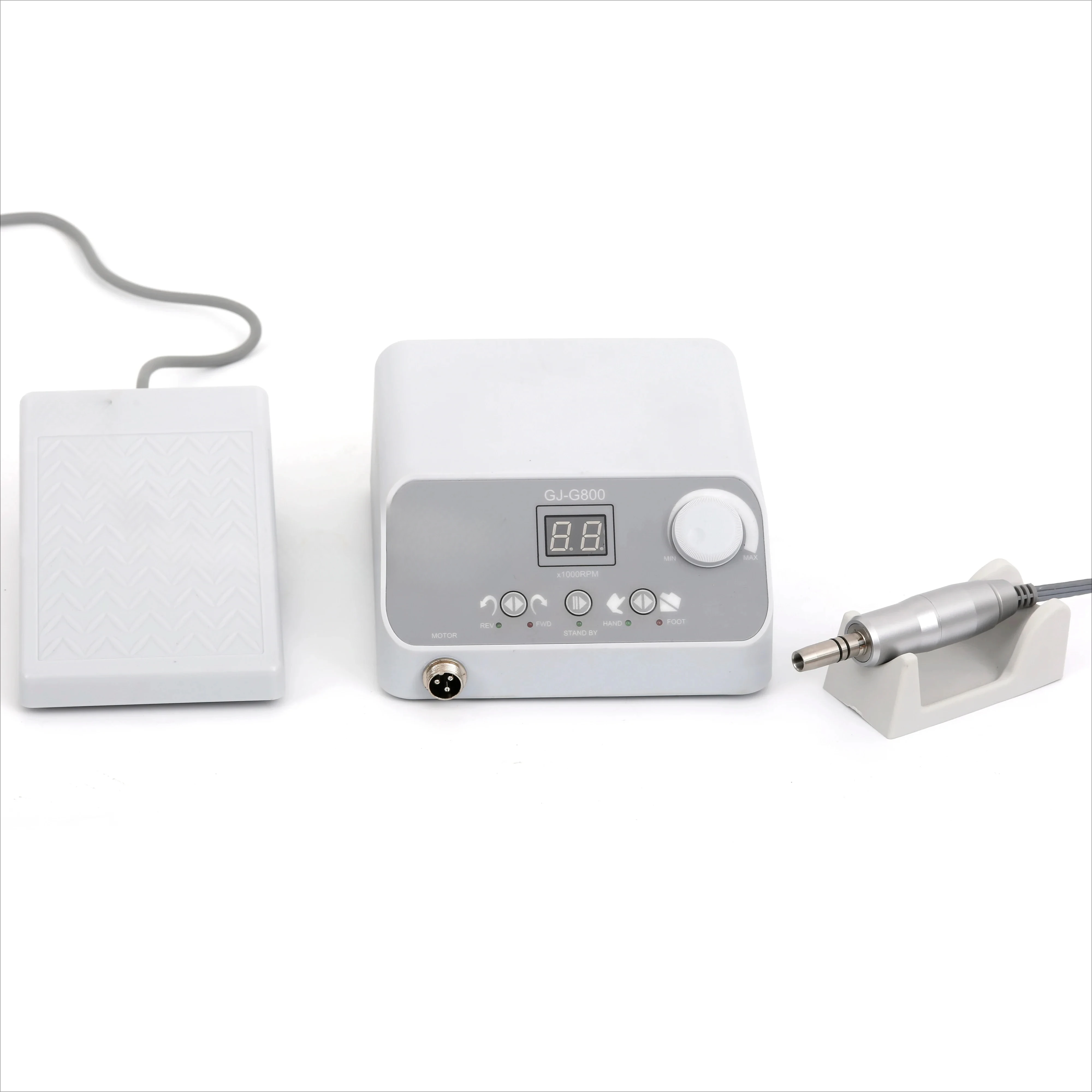 Gold Seller 50,000 RPM Brushless Dentals Micromotor Foot Control Dentals Laboratorys Polishing Kit G800 with E Type Lab Handle /