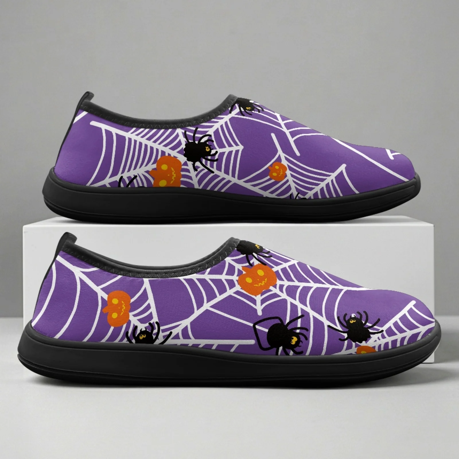 PENSTROLL Closed Toe Hiking Shoes Breathable House Shoes for Work Men Spiders and Pumpkins 2026 New