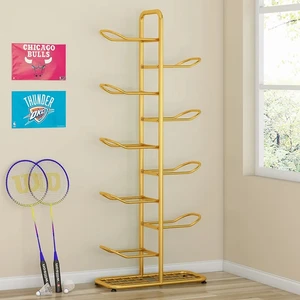 Multicamed basketball storage rack, children's toys, ball basket, table tennis, badminton racket, floor storage 8 Main Tennis Organizer Sales - №7